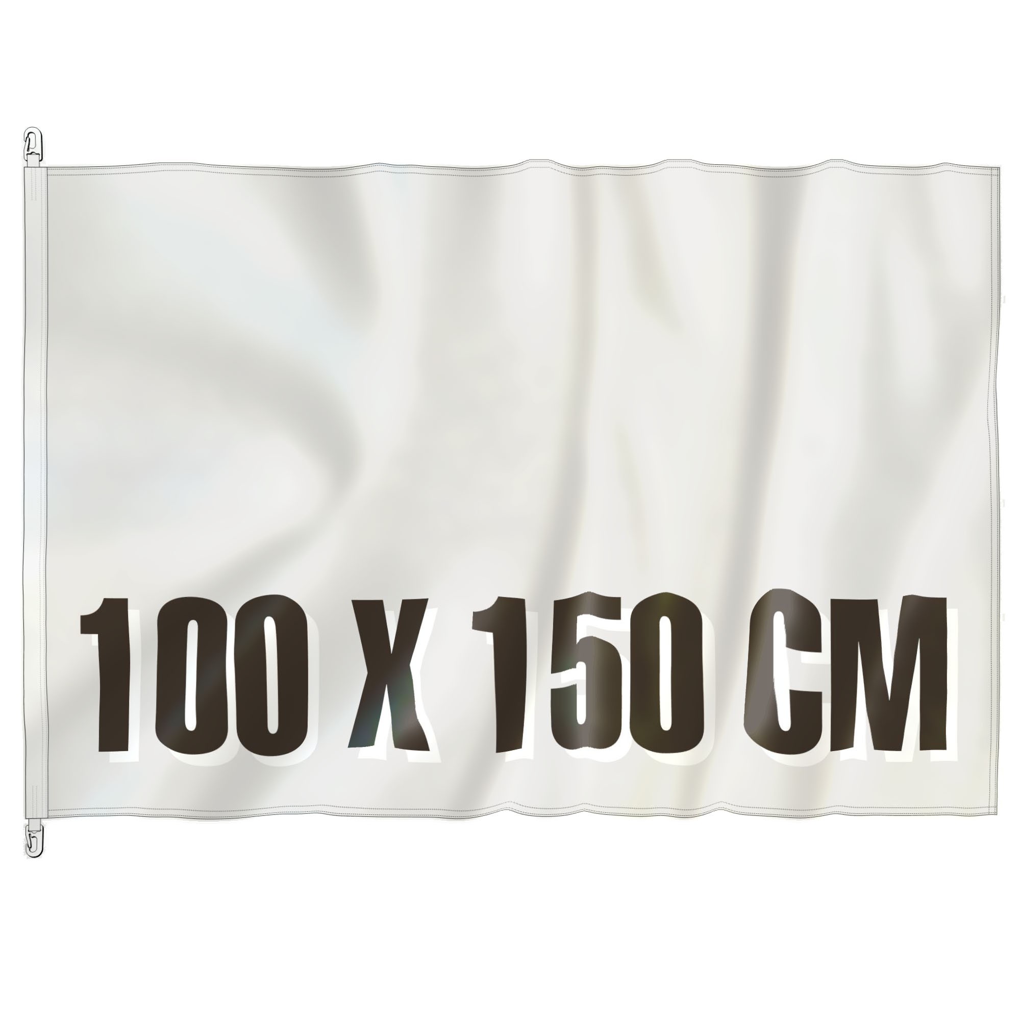 Mast Vlag 100 cm x 150 cm, fullcolor, glanspolyester 120 gr/m2