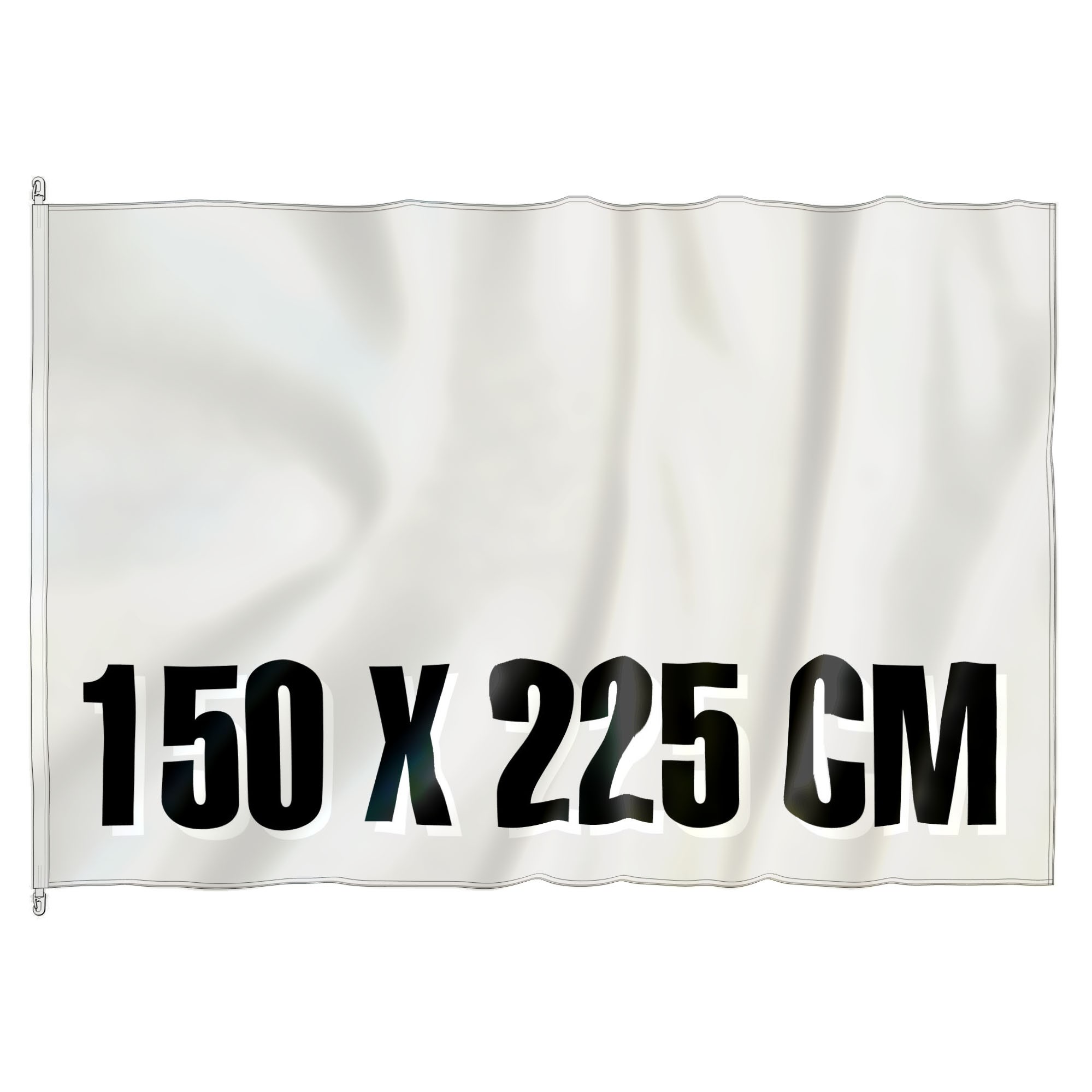 Mast Vlag 150 cm x 225 cm, fullcolor, glanspolyester 120 gr/m2