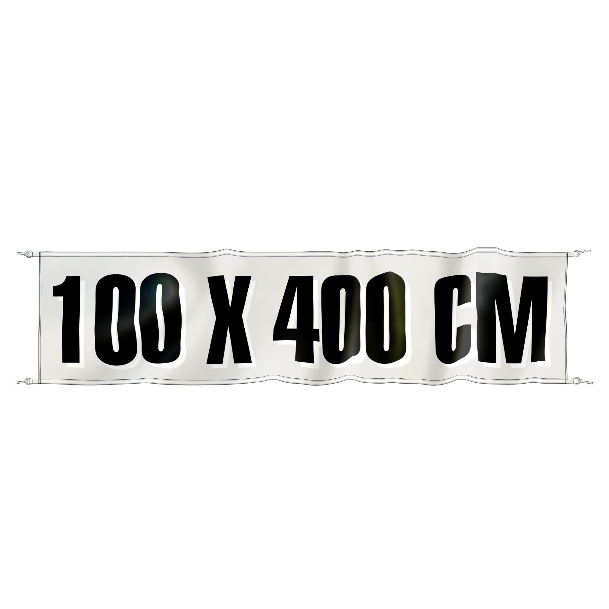 Spandoek 400 cm x 100 cm, fullcolor, glanspolyester 120 gr/m2